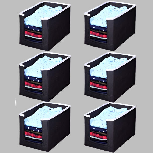 AS Closet Organizer-Foldable Shirts and Clothing Organizer Stackers (Pack of 6)